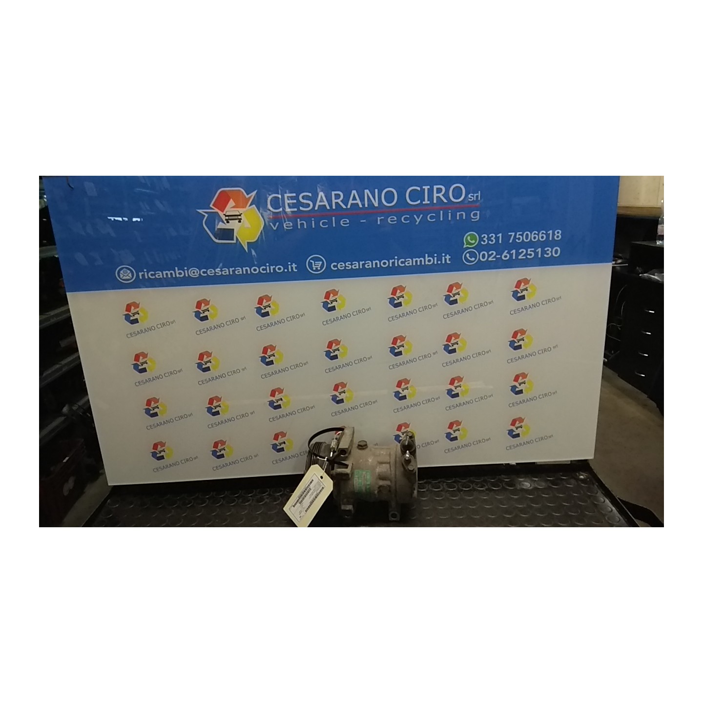 COMPRESSORE A/C ROTAZIONE 021 RENAULT CLIO 2A SERIE (05/01-11/10) D4FB7 7711134670
