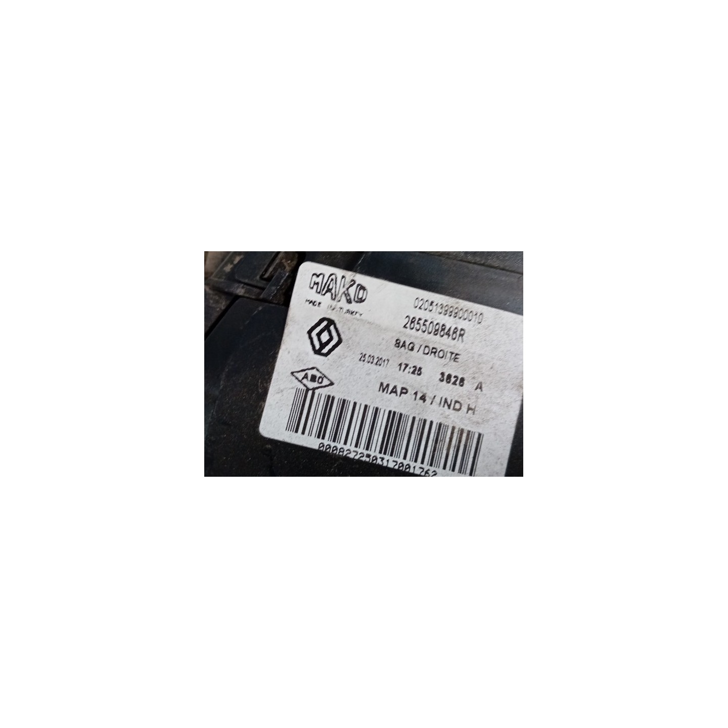 FANALE POST. PARTE EST. DX. 048 RENAULT CLIO 4A SERIE (06/16-) D4FD7 265509846R