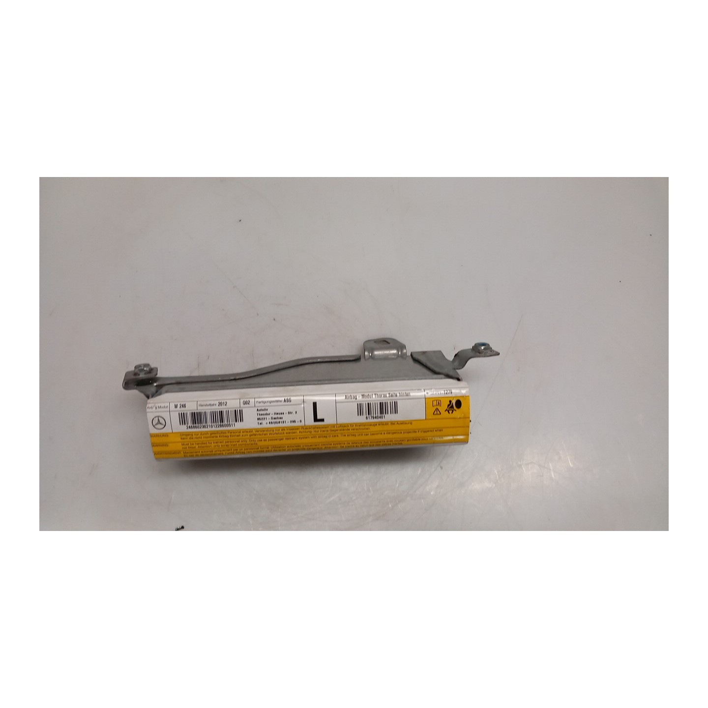 DISPOSITIVO AIRBAG LAT. POST. SX. 170 MERCEDES-BENZ CLASSE B (T246) (09/11-06/19) 270910 A2468602302
