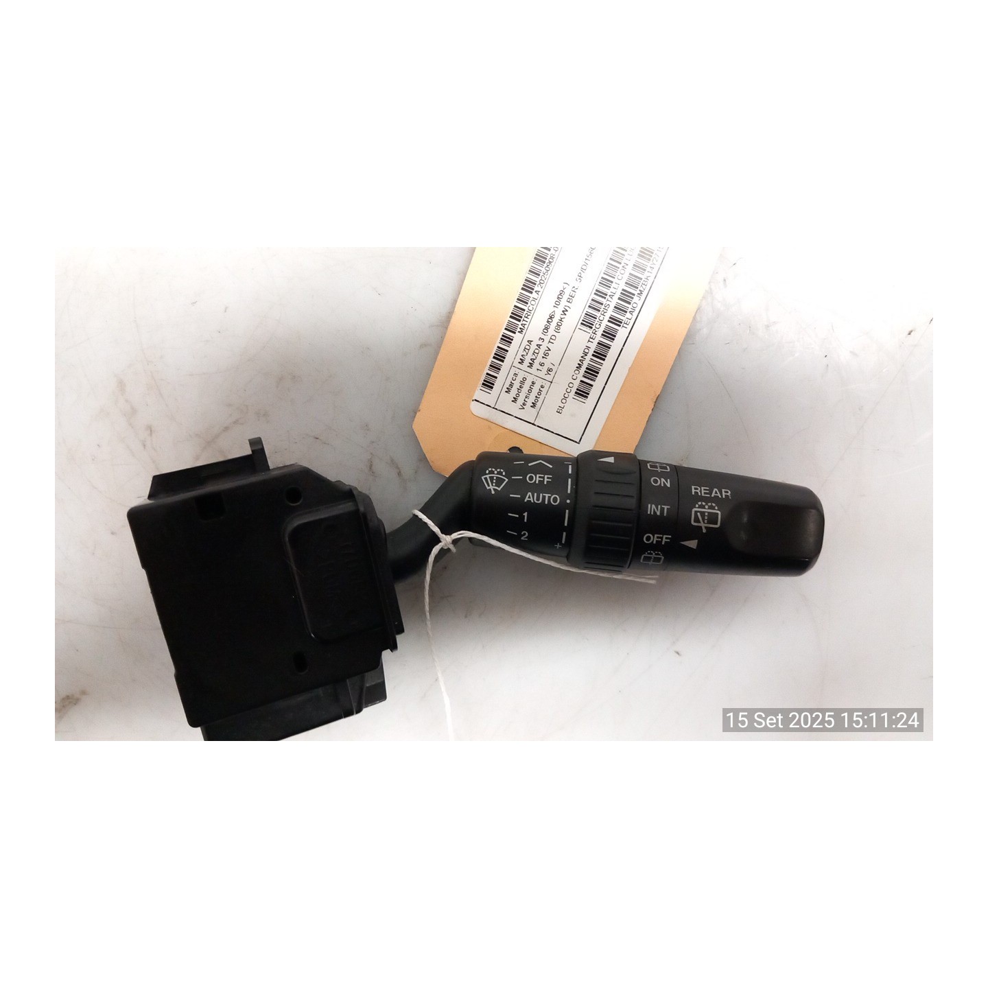 BLOCCO COMANDI TERGICRISTALLI CON LUCE ANTINEB.,INT.TERGI. 117 MAZDA MAZDA 3 (08/06-10/09) Y6 BN8W66128