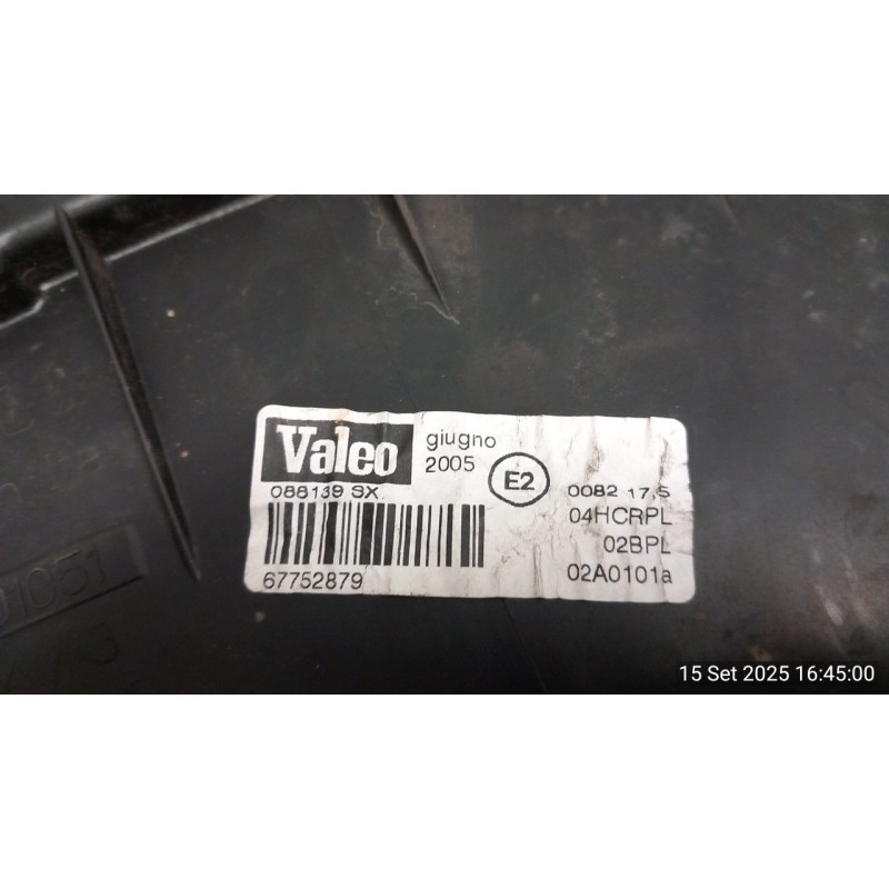 PROIETTORE C/FENDINEBBIA SX. 002 FIAT PUNTO (1N/1P) (07/99-12/05) 188A4000 51712397