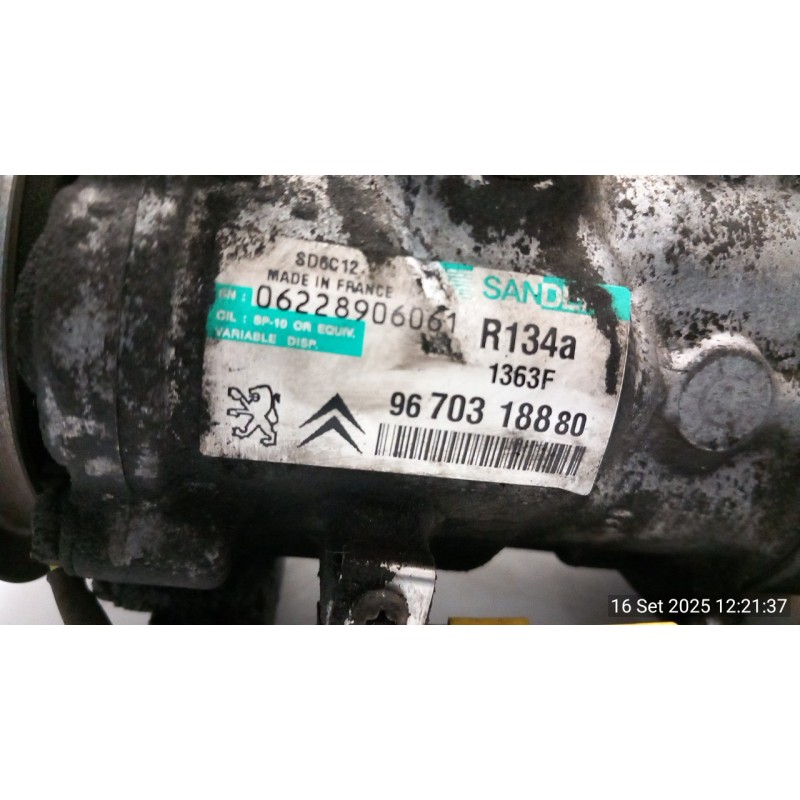 COMPRESSORE A/C 009 CITROEN C3 2A SERIE (A51) (09/09-06/13 9HP 9678656080
