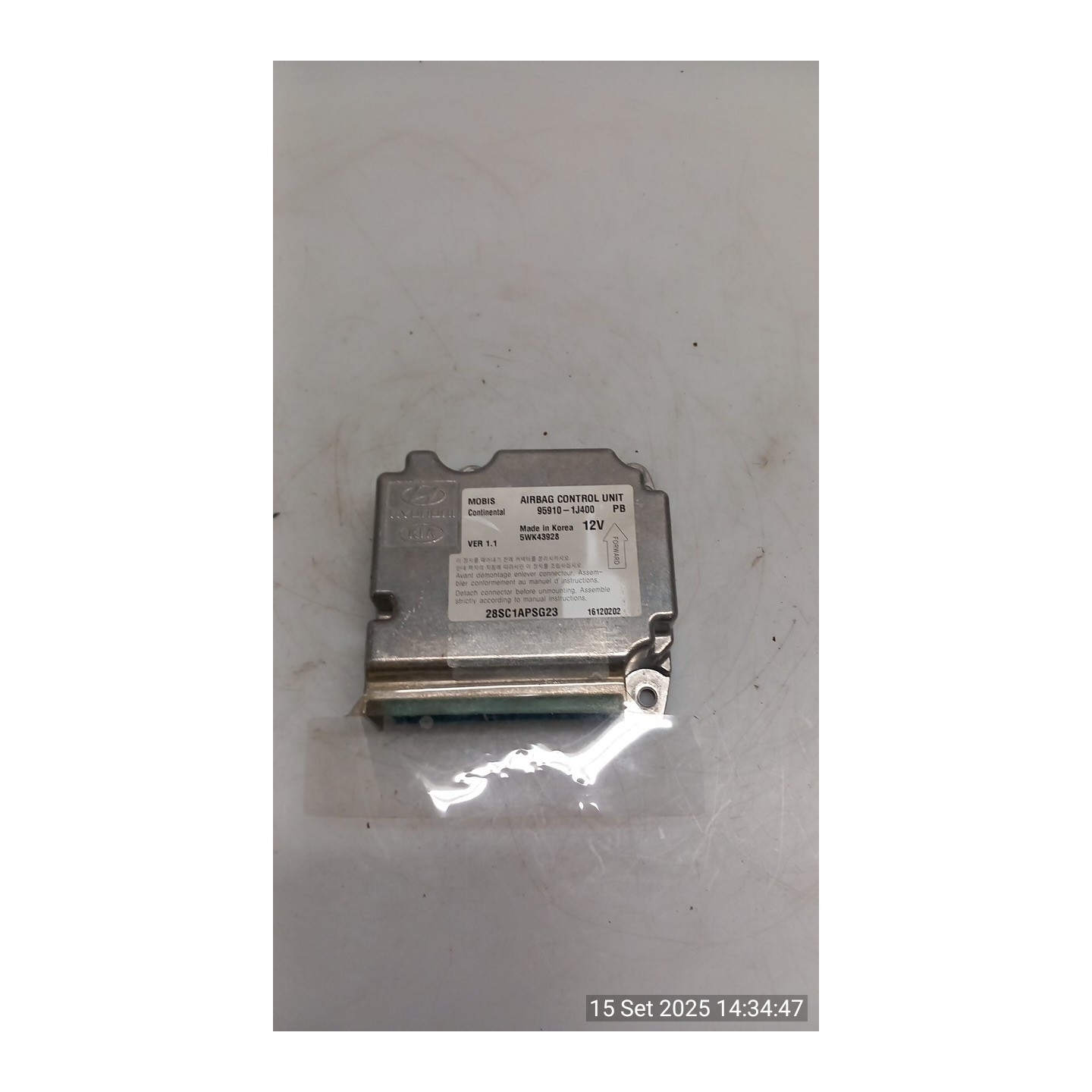 CENTRALINA COMANDO AIRBAG 077 HYUNDAI I20 (05/12-) D3FA 959101J000