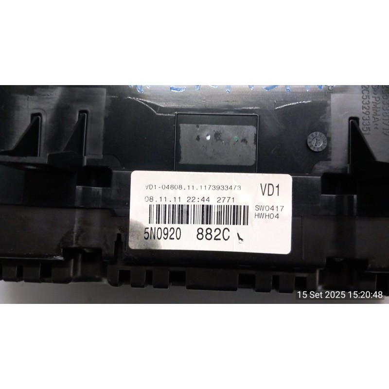 QUADRO STRUMENTI COMPL. P/DISPLAY C/CHECK CONTROL 090 VOLKSWAGEN TIGUAN (5N2) (06/11-10/16) CFF 5N0920882C