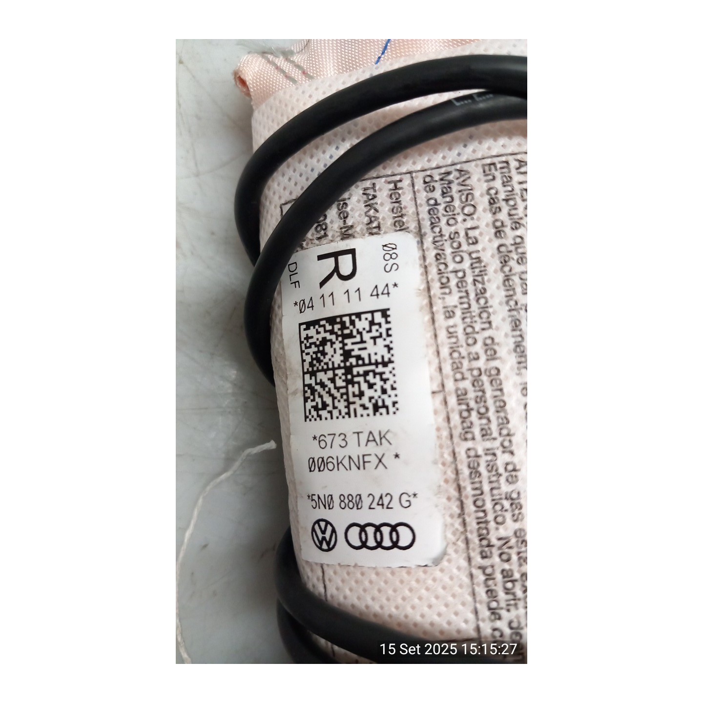 DISPOSITIVO AIRBAG LAT. DX. 093 VOLKSWAGEN TIGUAN (5N2) (06/11-10/16) CFF 5N0880242F