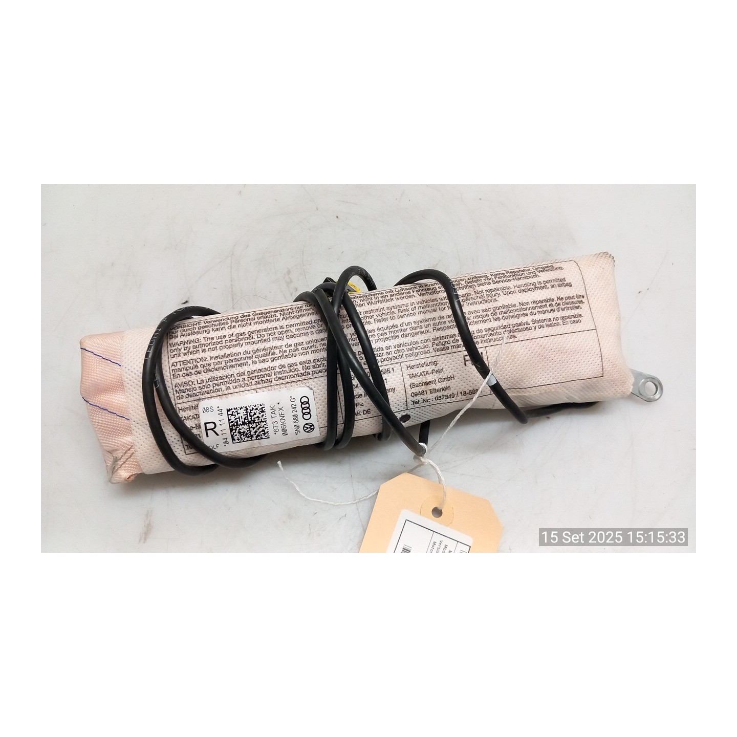 DISPOSITIVO AIRBAG LAT. DX. 093 VOLKSWAGEN TIGUAN (5N2) (06/11-10/16) CFF 5N0880242F