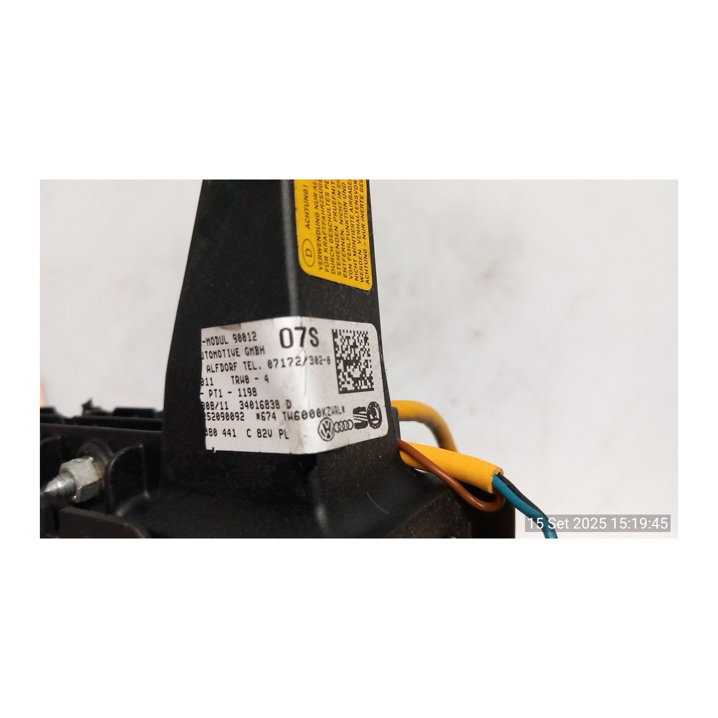 DISPOSITIVO AIRBAG LAT. POST. SX. 096 VOLKSWAGEN TIGUAN (5N2) (06/11-10/16) CFF 5N0880441C82V