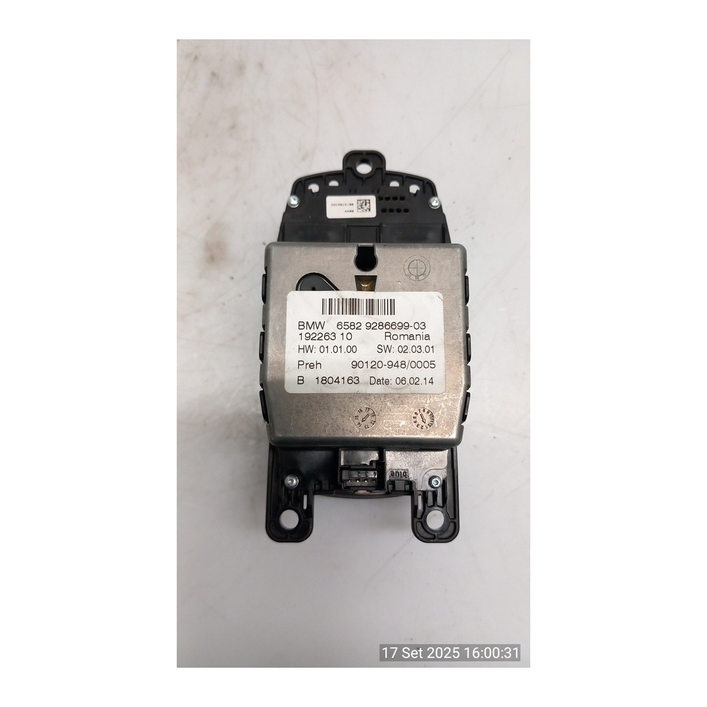 JOYSTICK CONTROLLER C/SIST NAVIGAZ BUSINESS 116 BMW SERIE 1 (F20) 5P (06/11-03/15 N47D20C 65829286699