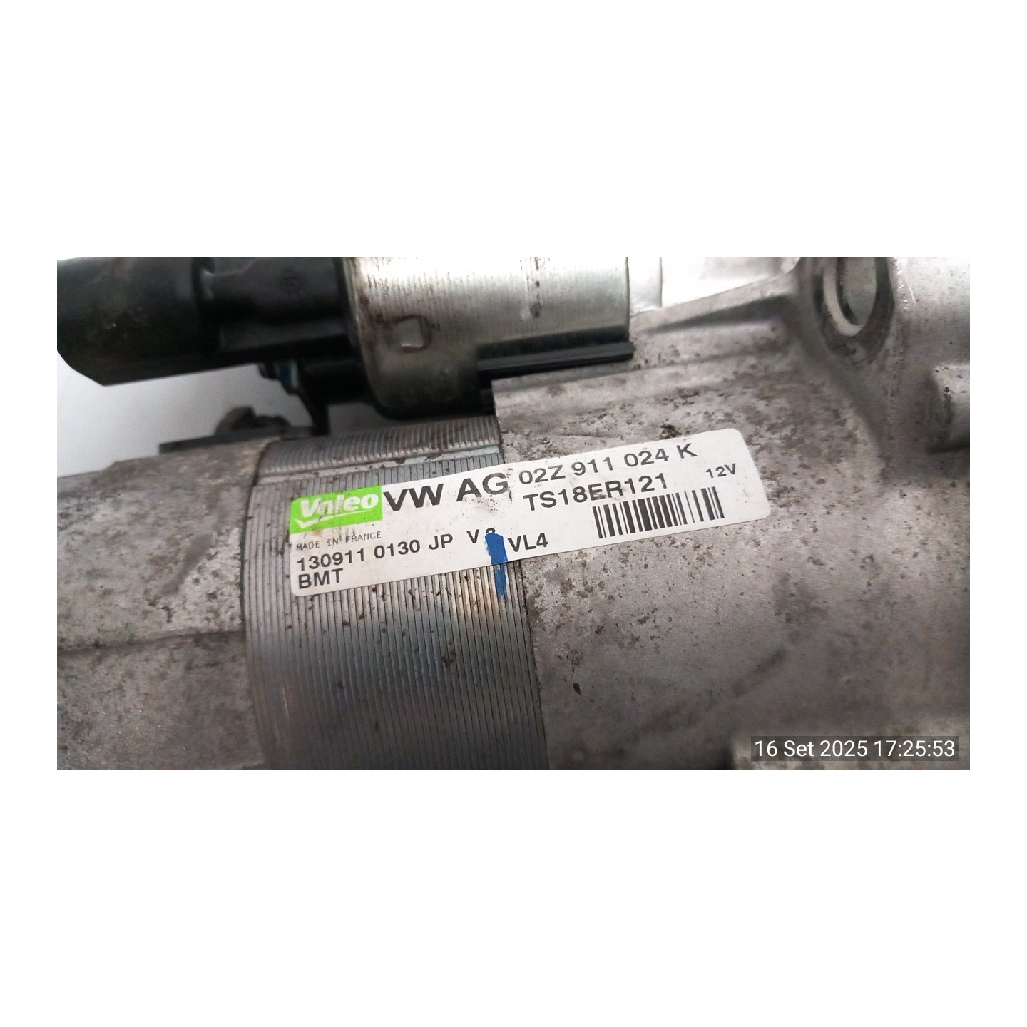 MOTORINO AVVIAMENTO 2,0KW BOSCH ROTAZ. 145 SEAT IBIZA (6J) (05/08-03/13) CFW 02Z911023NX