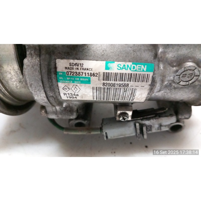COMPRESSORE A/C 150 RENAULT CLIO 3A SERIE (07/05-05/09) D4FD7 8200819568