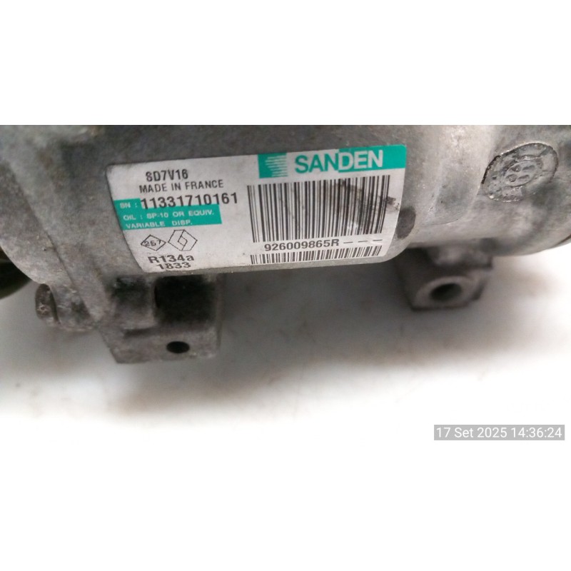 COMPRESSORE A/C DELPHI 004 NISSAN QASHQAI (J10E/JJ10E) (09/10-09 K9K 2763000Q1E