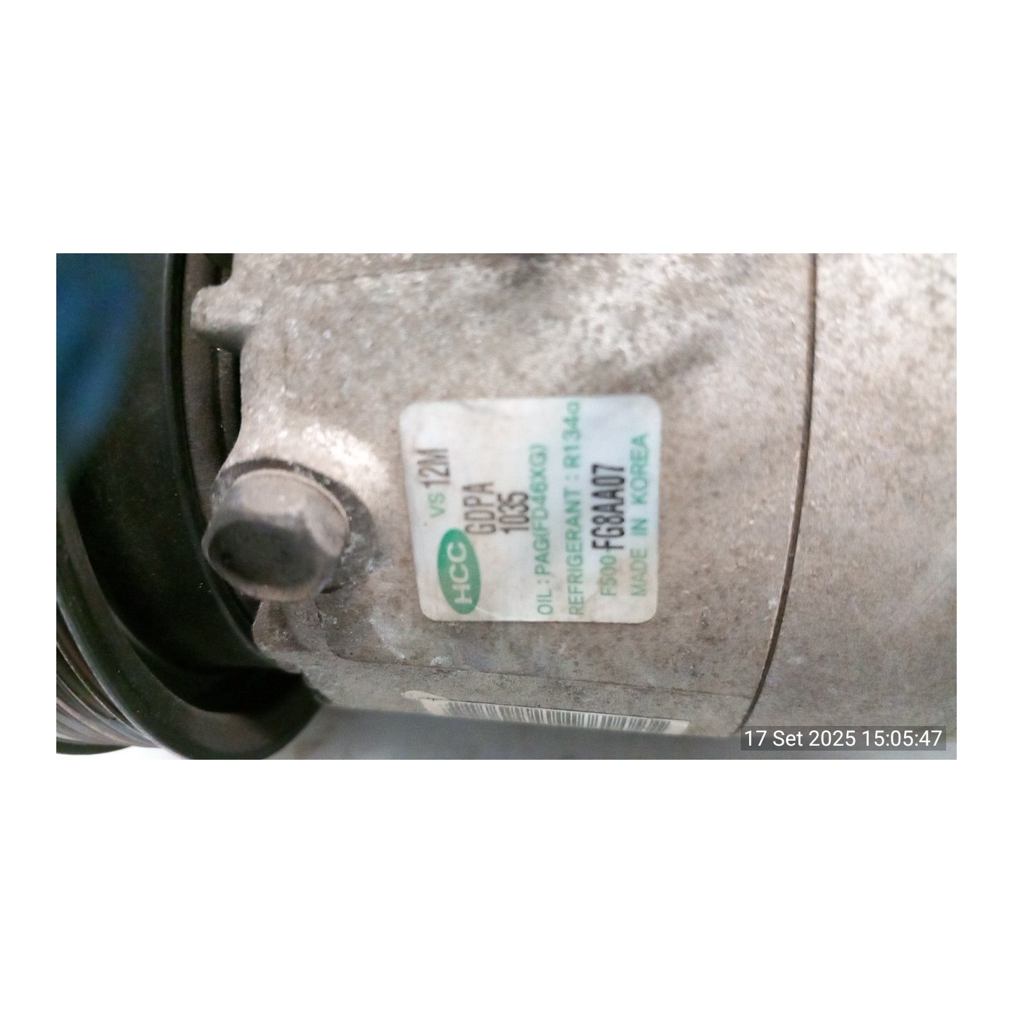 COMPRESSORE A/C 019 KIA SOUL 1A SERIE (03/09-03/14) G4FC 977012K001