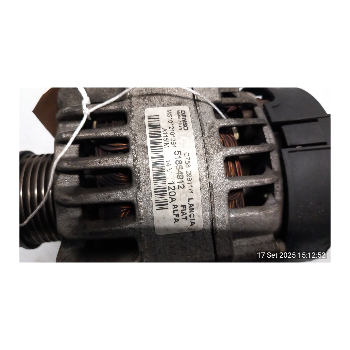 ALTERNATORE 120AMP 022 ALFA ROMEO MITO (X6) (06/08-06/11) 199B1000 52003519
