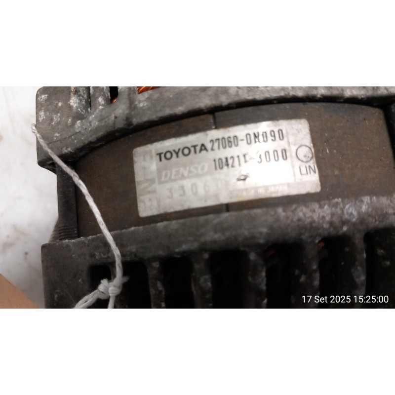 ALTERNATORE 038 TOYOTA YARIS (09/11-02/15) 1NDTV 270600N090