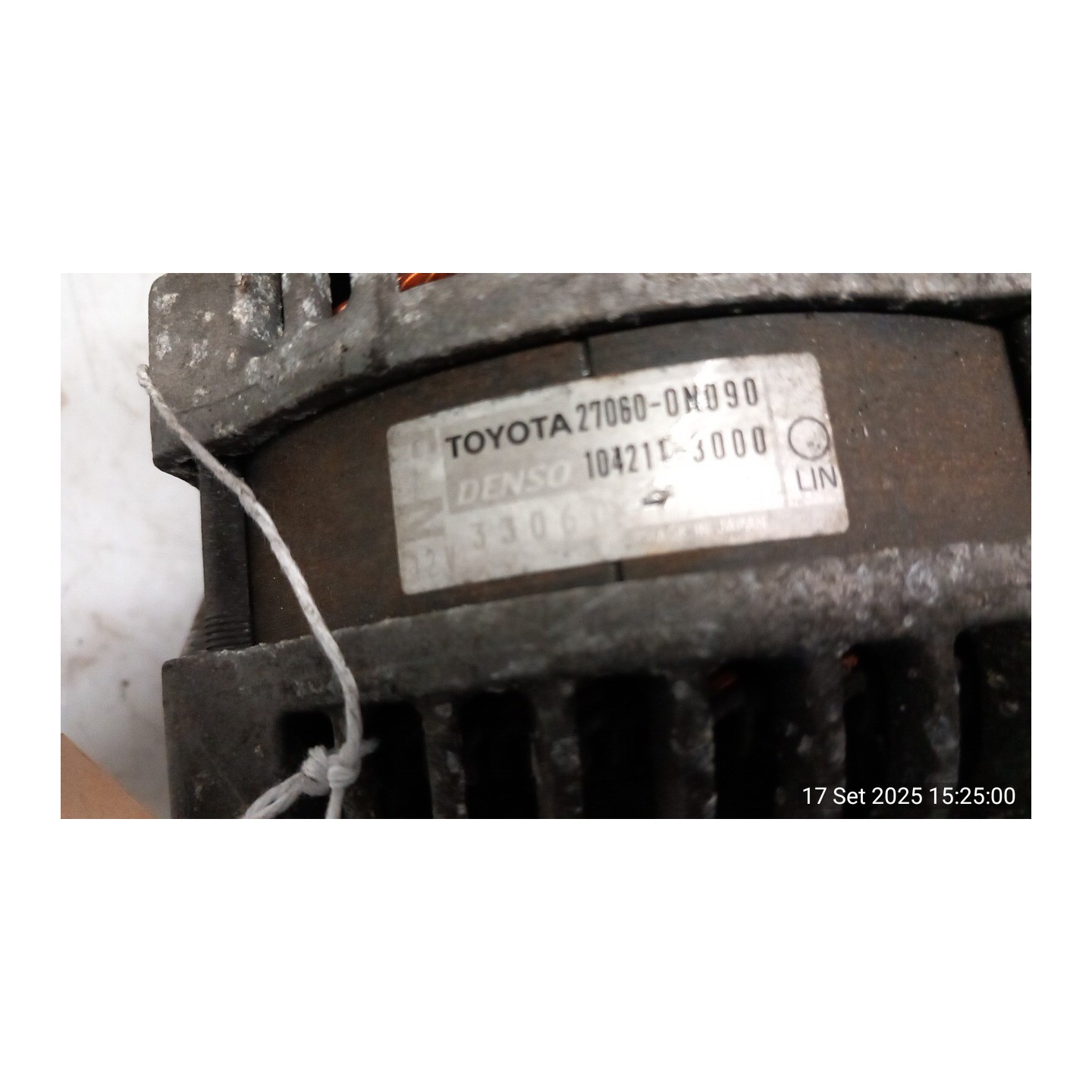 ALTERNATORE 038 TOYOTA YARIS (09/11-02/15) 1NDTV 270600N090