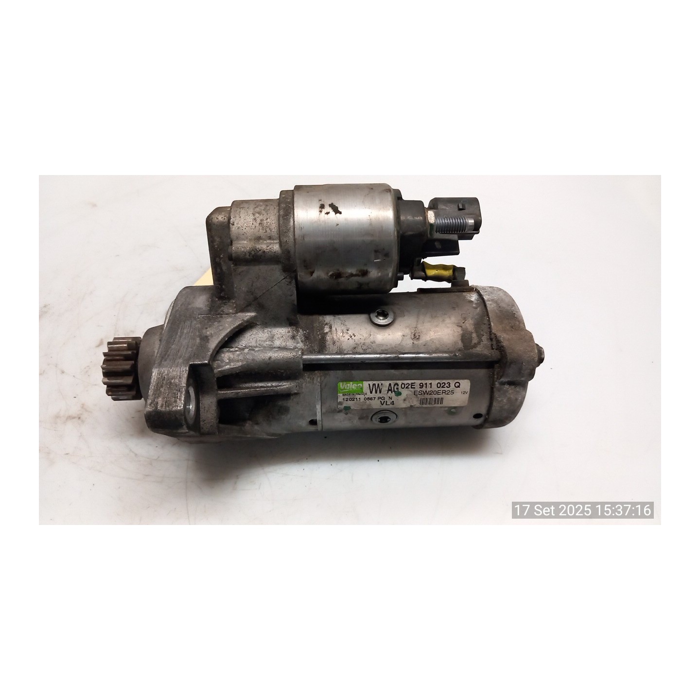 MOTORINO AVVIAMENTO 1.1KW VALEO 074 VOLKSWAGEN PASSAT (36) (10/10-12/14) CFF 02Z911023G