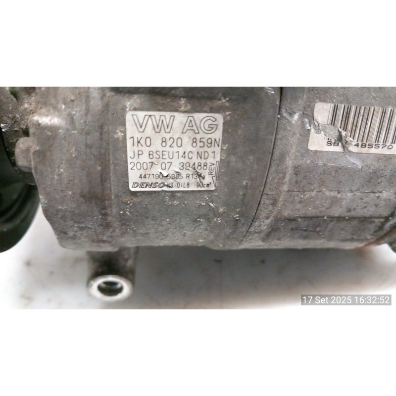 COMPRESSORE A/C 078 VOLKSWAGEN GOLF (1K) (10/03-12/09) BSE 1K0820859S