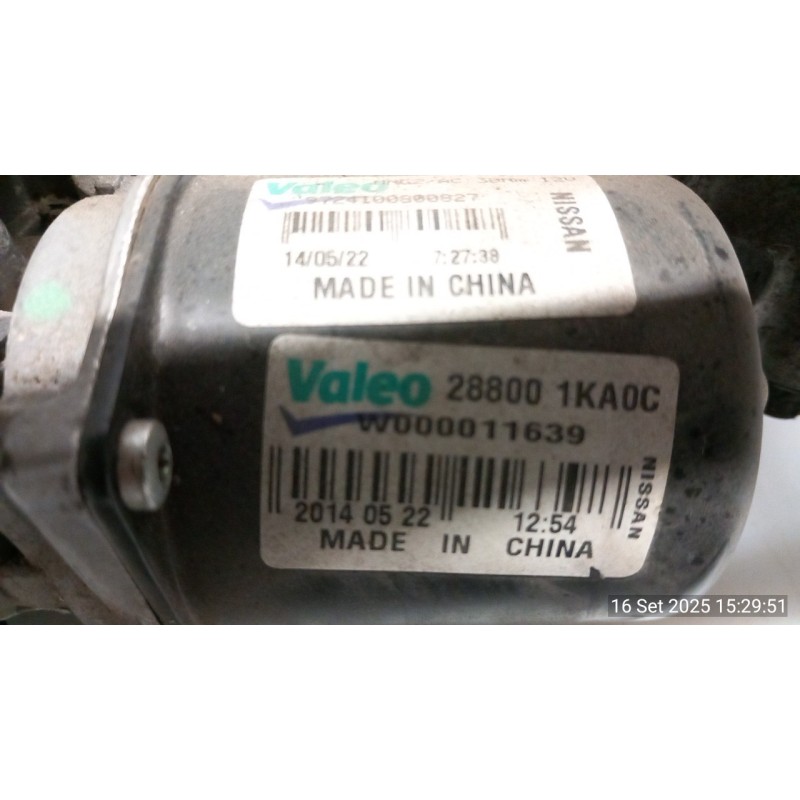 MECCANISMO TERGIPARABREZZA CON MOTORINO 103 NISSAN JUKE (F15E) (10/10-12/18) K9K 288001KA0C