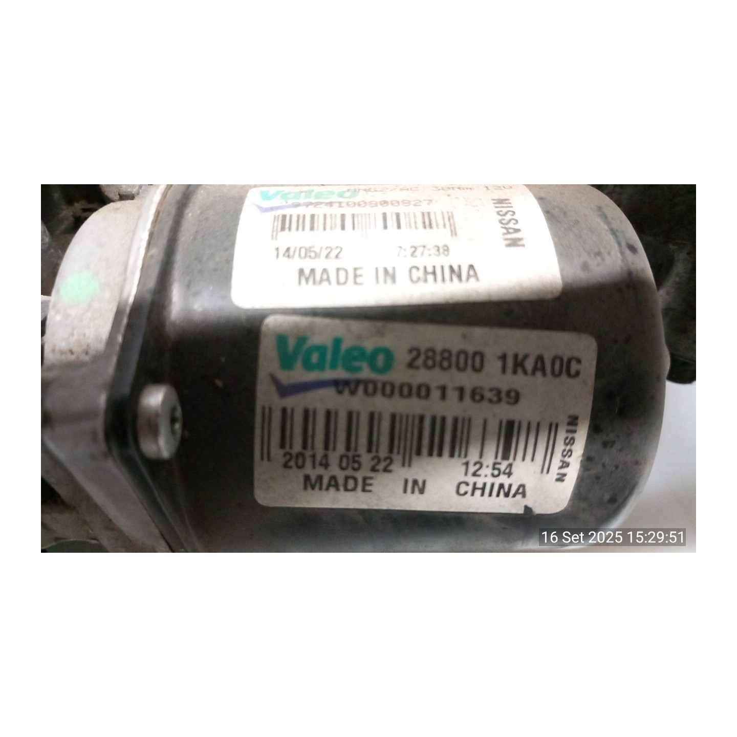 MECCANISMO TERGIPARABREZZA CON MOTORINO 103 NISSAN JUKE (F15E) (10/10-12/18) K9K 288001KA0C