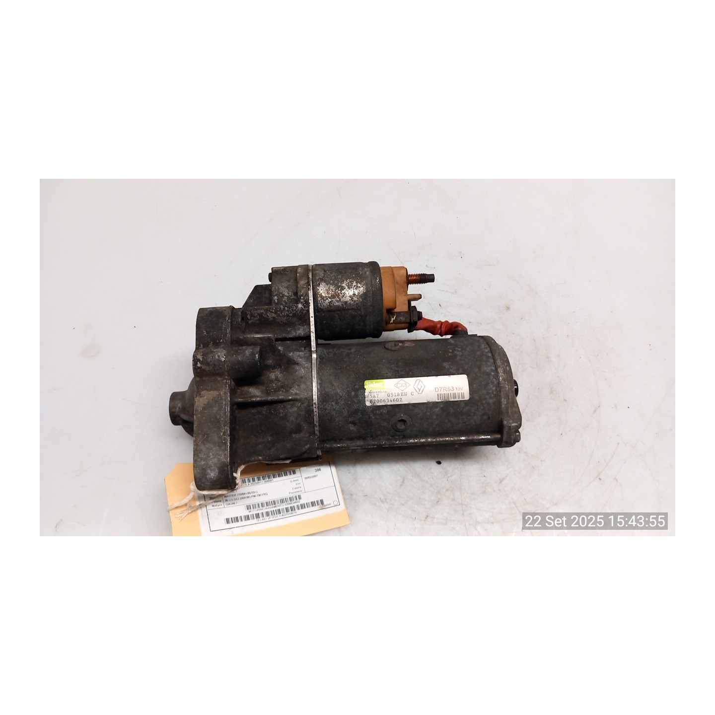 MOTORINO AVVIAMENTO 091 RENAULT MASTER (10/06-05/10) G9UA6 8200634602