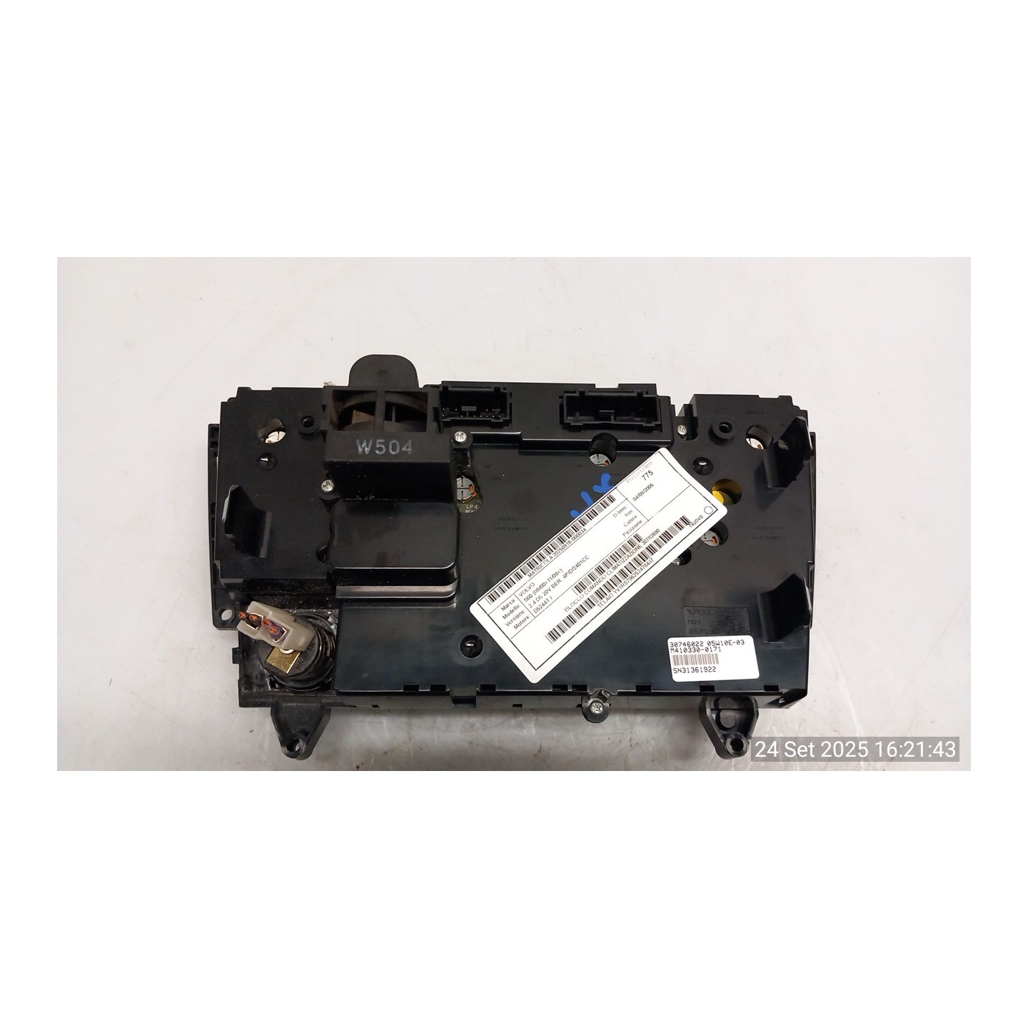 BLOCCO COMANDO CLIMATIZZAZIONE 034 VOLVO S60 (09/00-11/09) D5244T 30782690