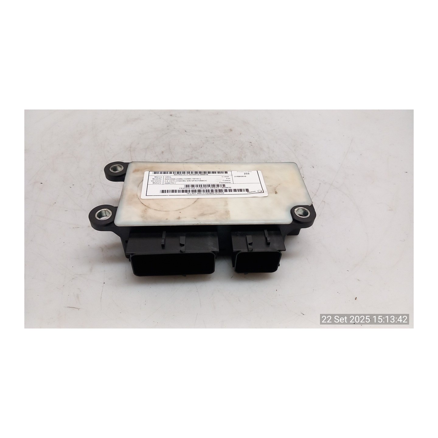 CENTRALINA COMANDO AIRBAG 016 OPEL INSIGNIA (G09) (12/08-10/13) A20DTH 13589833