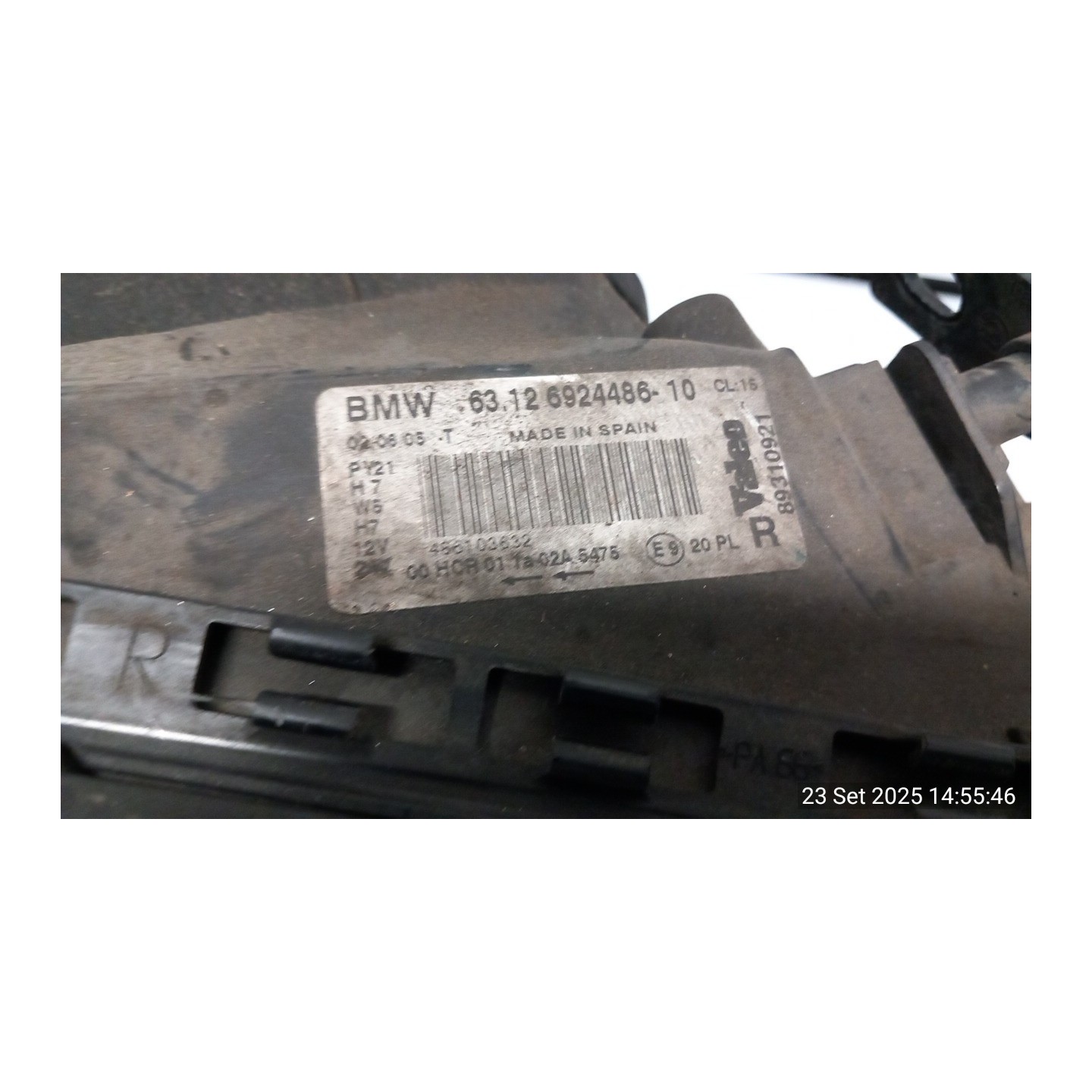 PROIETTORE DX. 077 BMW SERIE 1 (E87) (09/04-03/07) N45B16A 63126924486