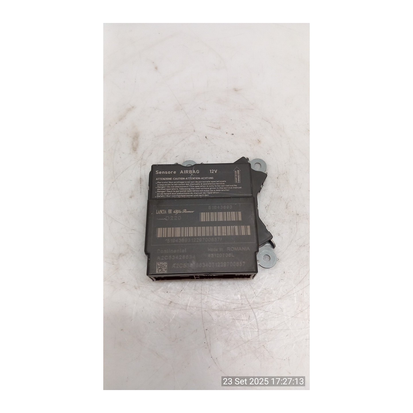 CENTRALINA COMANDO AIRBAG 004 FIAT 500L (73) (07/12-06/18) 843A1000 51969090
