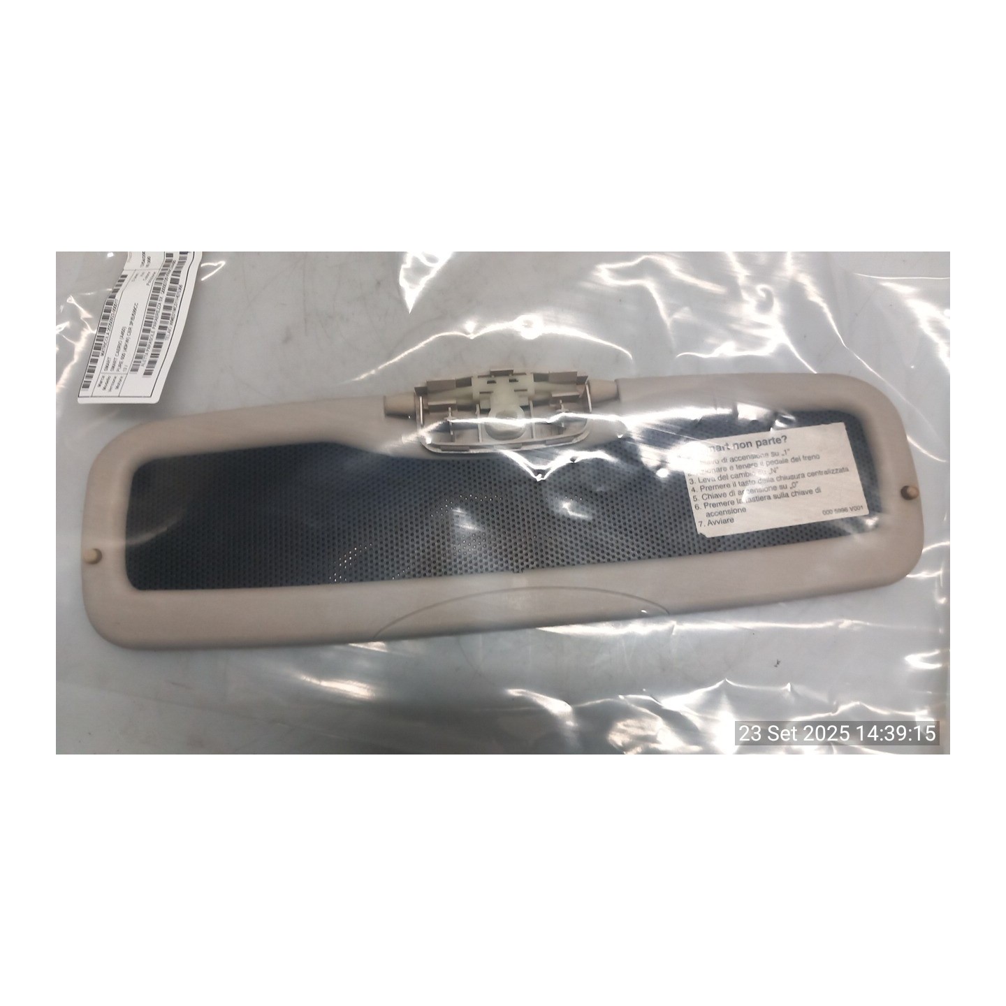 ALETTA PARASOLE PARABREZZA SX. 017 SMART SMART CABRIO (A450) (03/00-01/ 13 Q0000705V009C24A00