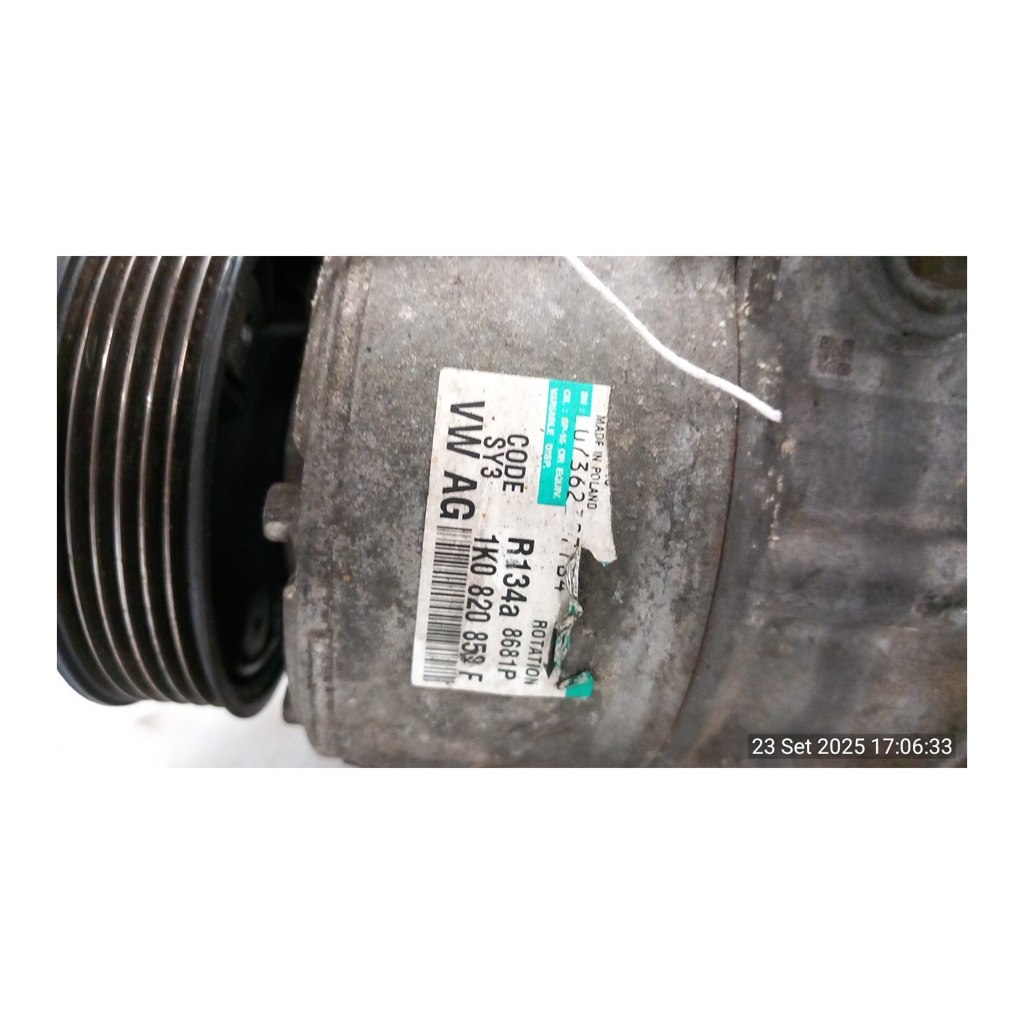 COMPRESSORE A/C 043 VOLKSWAGEN GOLF (1K) (10/03-12/09) BLS 1K0820859QX