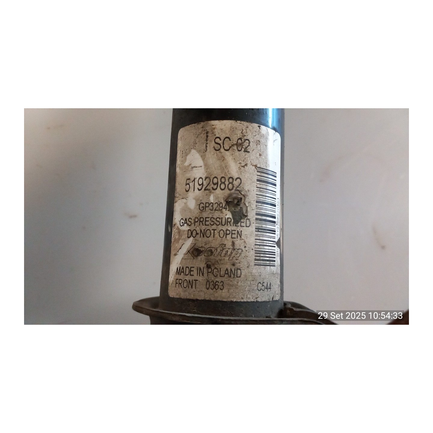 AMMORTIZZATORE ANT. DX. 033 FIAT QUBO (3N) (07/08-05/17) KFT 51929882