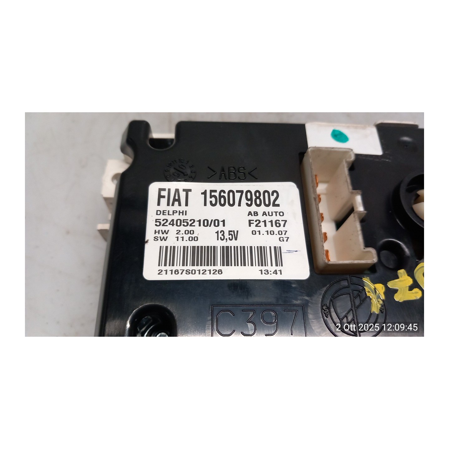 BLOCCO COMANDO CLIMATIZZAZIONE STRUMENTAZIONE SPEC. 062 ALFA ROMEO 159 (X3/X9) (07/05-06/13) 939A1000 60696621