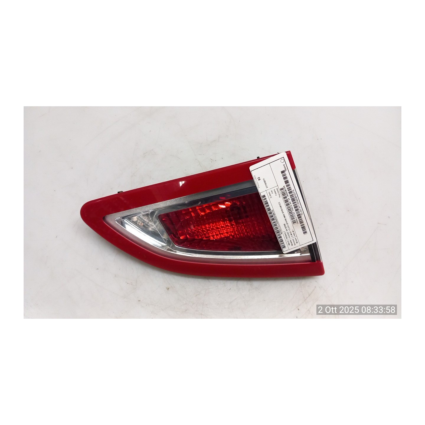 FANALE POST. PARTE INT. SX. 102 RENAULT SCENIC 3A SERIE (04/09-10/13) K9KJ8 265550018R