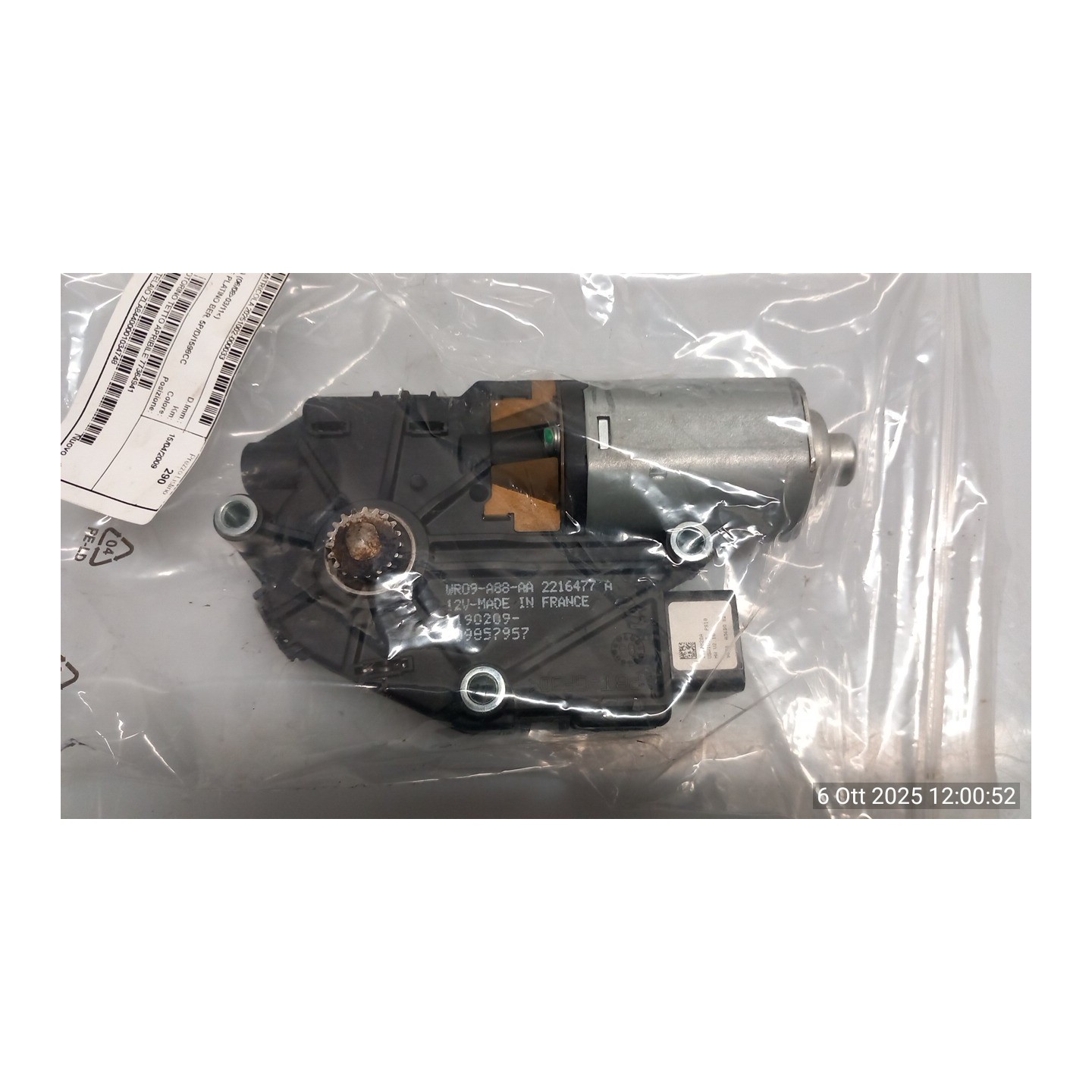 MOTORINO TETTO APRIBILE 033 LANCIA DELTA (TH) (06/08-03/11) 198A2000 77364941