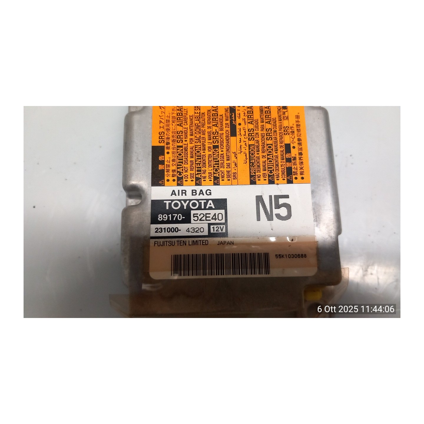 CENTRALINA COMANDO AIRBAG 076 TOYOTA URBAN CRUISER (04/09-02/14) 1NRFE 8917052E40