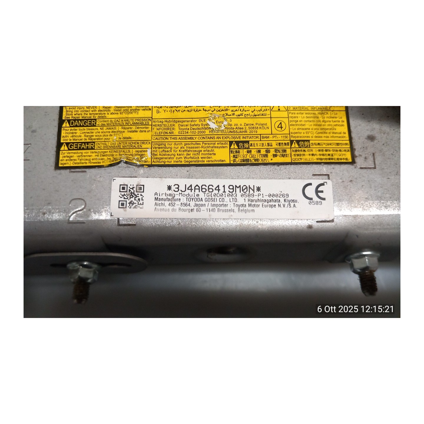 DISPOSITIVO AIRBAG PROTEZIONE GAMBE 037 TOYOTA YARIS (03/17-02/21) 1NZ 739000D031C1