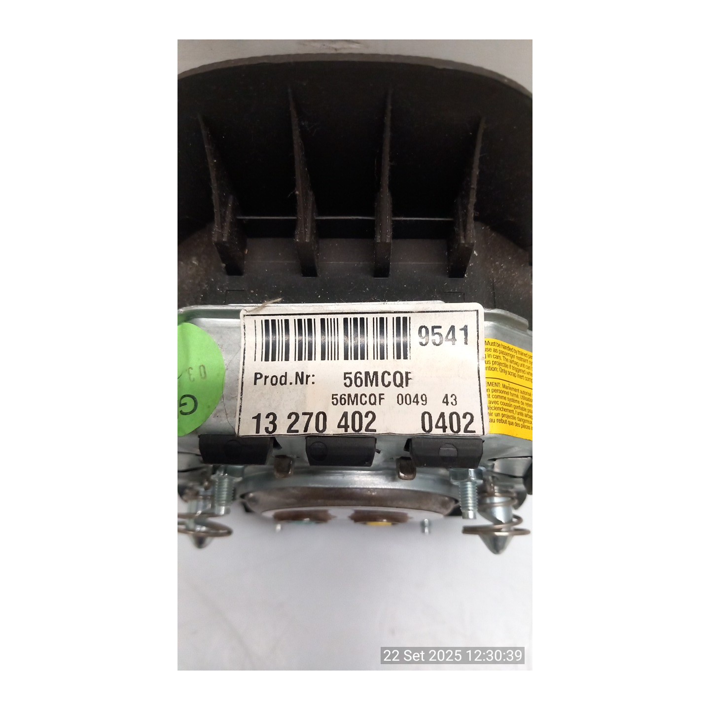 DISPOSITIVO AIRBAG LATO GUIDA 020 OPEL INSIGNIA (G09) (12/08-10/13) A20DTH 22964969