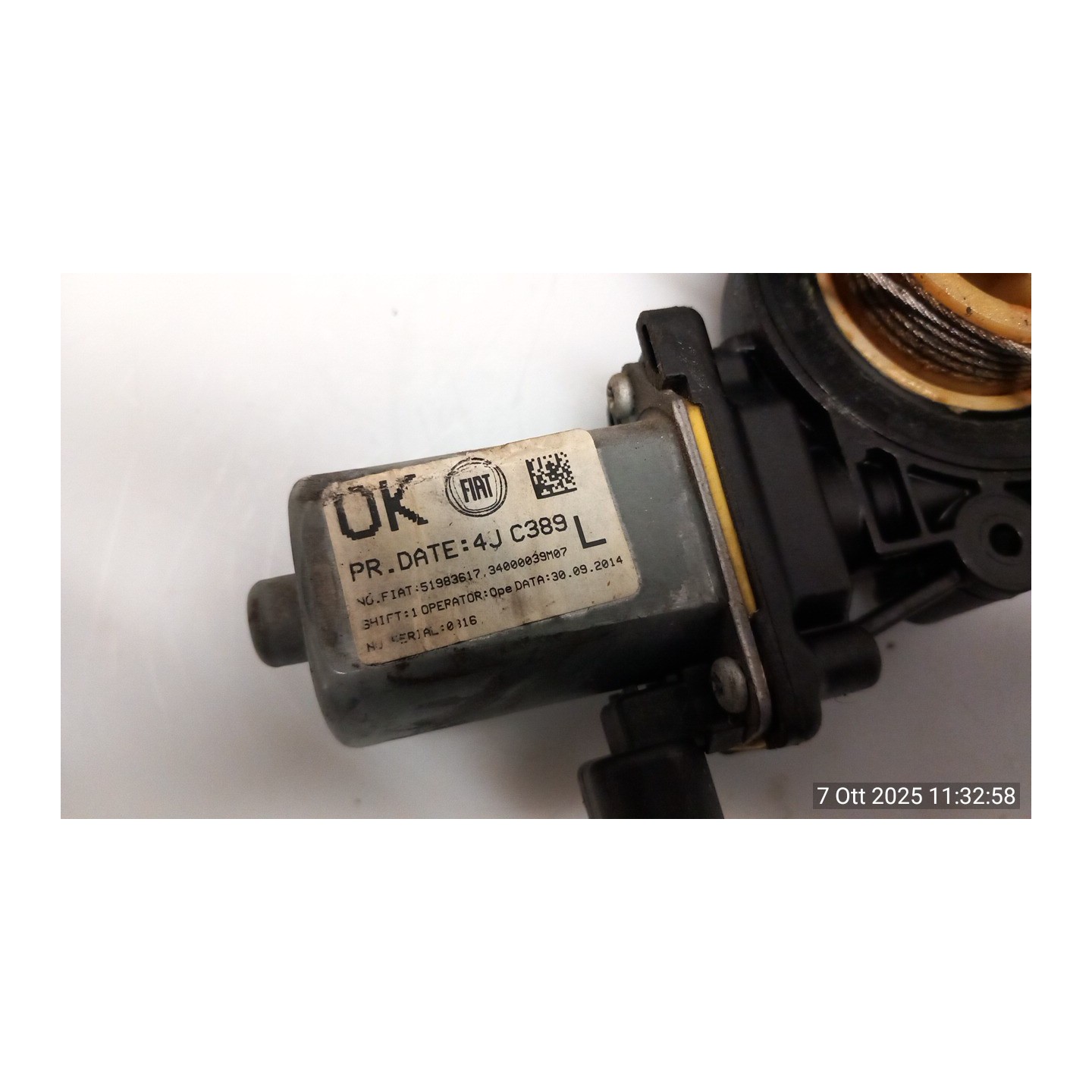 ALZACRISTALLO ELETTR. PORTA ANT. C/MOTORINO SX. 112 FIAT PANDA (33) (12/11-04/17) 169A4000 52076550