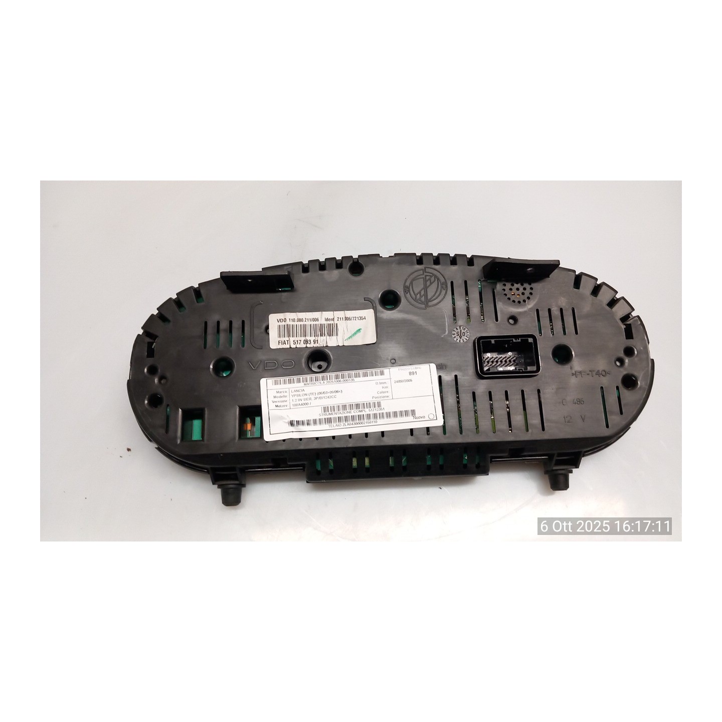 STRUMENTAZIONE COMPL. 135 LANCIA YPSILON (TE) (06/03-09/06) 188A4000 51712351