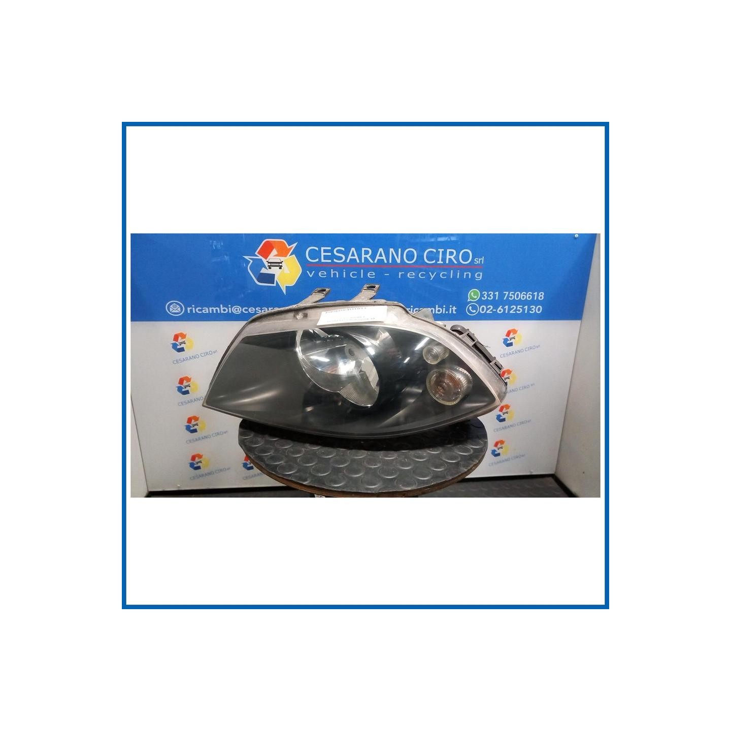 PROIETTORE COMPLETO DOPPIO ALOGENO SX. SEAT IBIZA (6L) (12/01>08/09