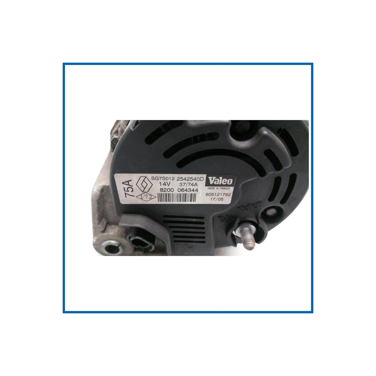 ALTERNATORE VALEO RENAULT CLIO 2A SERIE (05/01>11/10
