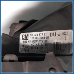 Proiettore O:PROIETTORE 
sx. 
ant. OPEL ASTRA (T98) (03/98>09/04