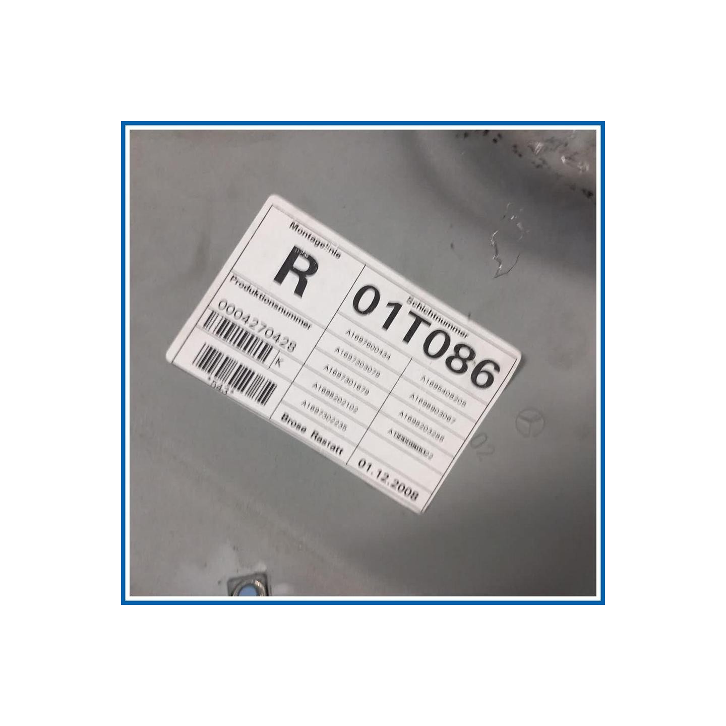 Alzacristallo porta SUPPORTO DI BASE 
dx. 
post. MERCEDES Classe B W245