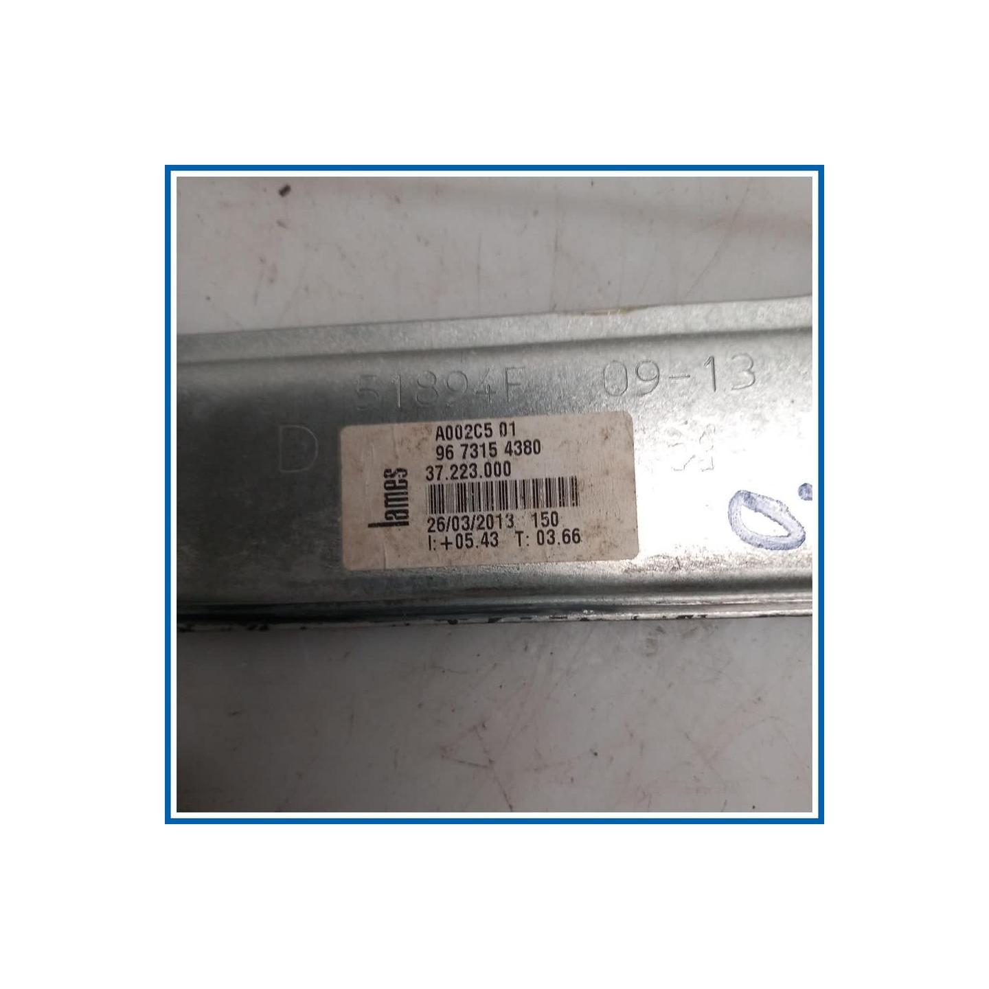 Alzacristallo porta ALZAVETRO 
dx. 
ant. PEUGEOT 208 I