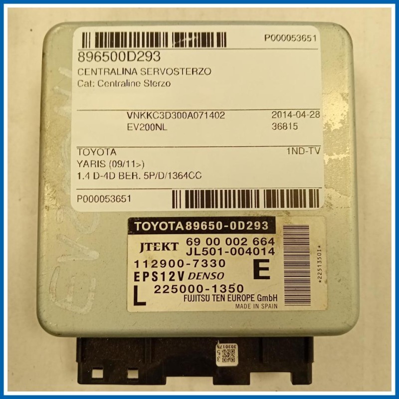 CENTRALINA SERVOSTERZO TOYOTA Yaris (France ) III
