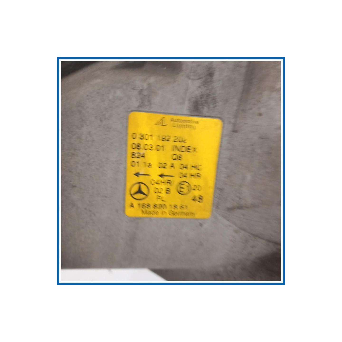 Proiettore GRUPPO OTTICO 
dx. 
ant. MERCEDES Classe A W168