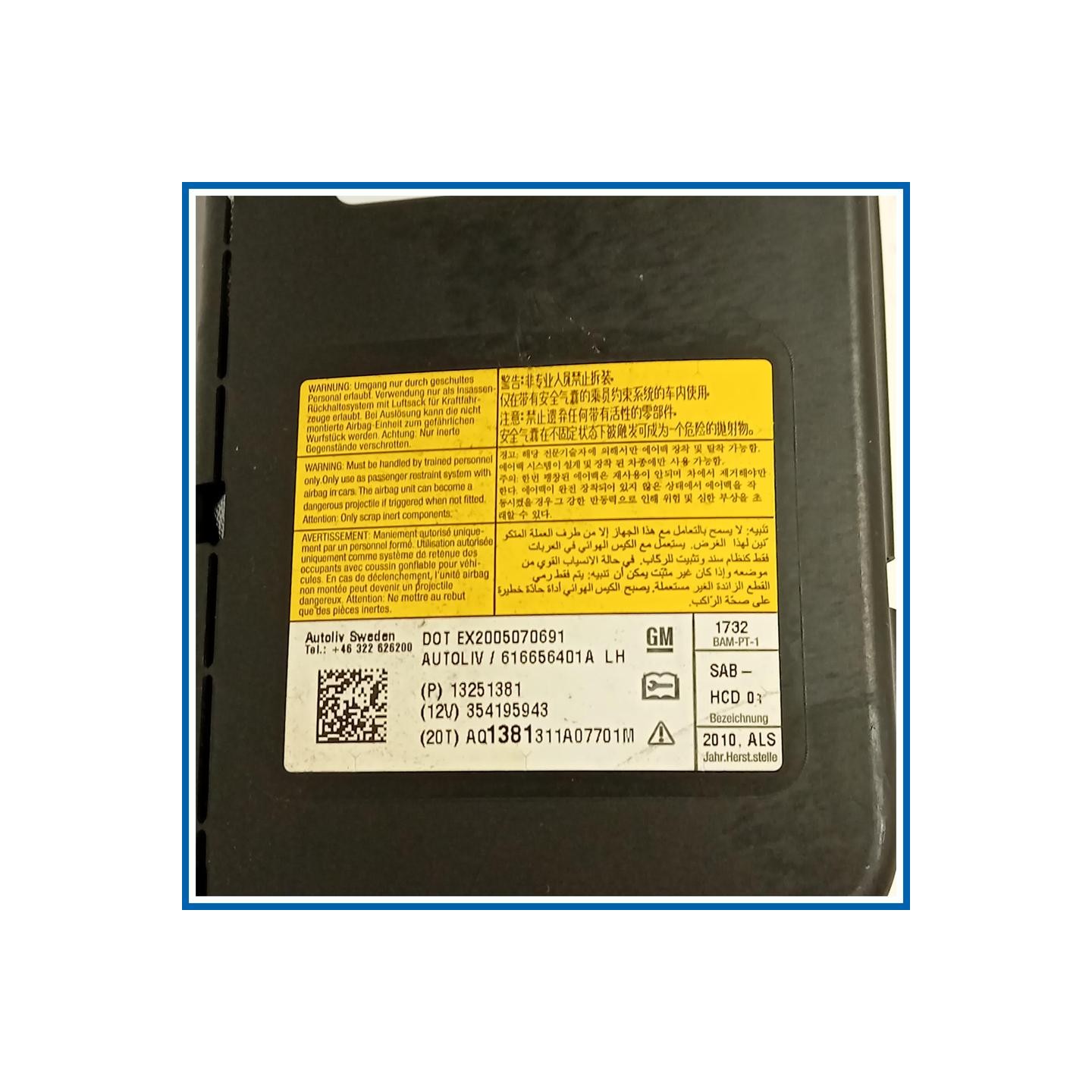 Air-bag sedile (ant.) . | sx. |  OPEL Astra J