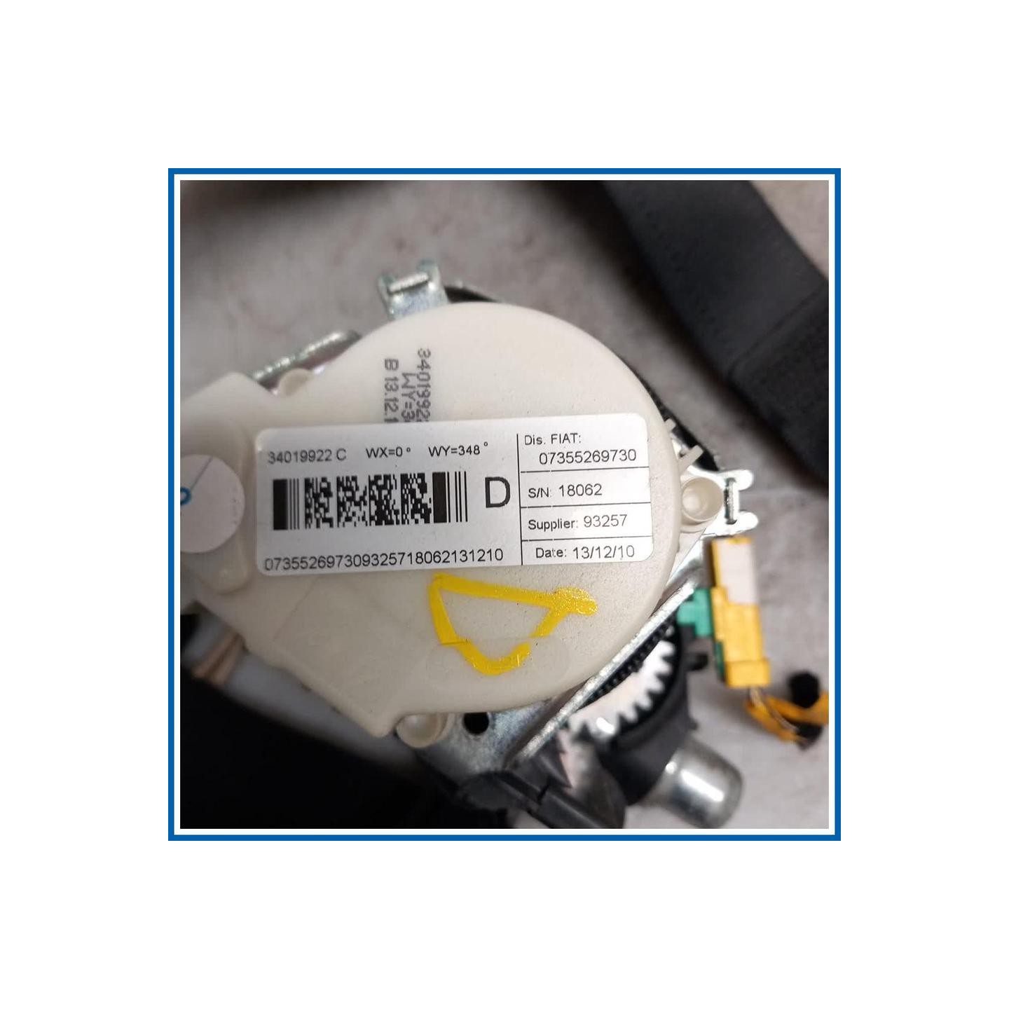 Cintura di sicurezza sedile ant. dx. LANCIA Delta III
