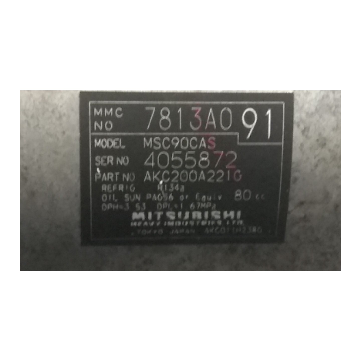 COMPRESSORE A/C RAFFRED. AUTOM. 038 PEUGEOT 4007 (06/07-) 4HN 1607025280