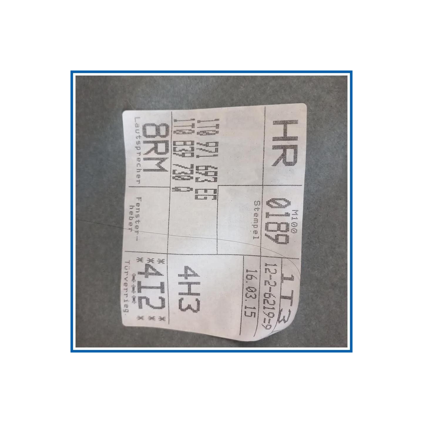 Alzacristallo porta post. dx. VOLKSWAGEN Touran III